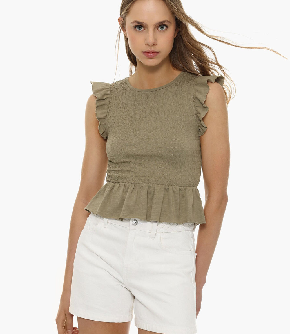 Moudda Lefties - T-Shirt - Élastique & Volant Fille D4 - Tunisie 2