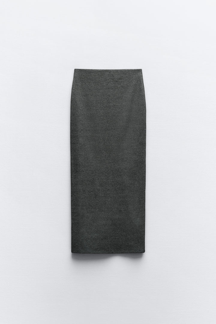 Jupe midi texture mélangée ensemble