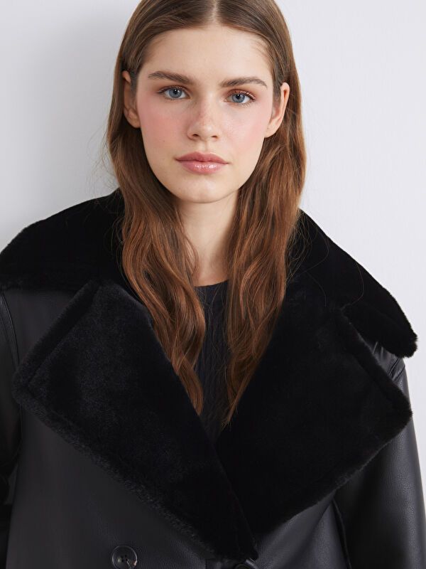 Moudda LC Waikiki - Manteau en cuir PU lourd pour Femmes - Tunisie 3