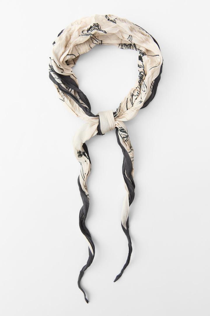 Bandana froissée petite taille avec dessins