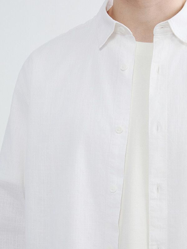 Moudda LC Waikiki - Chemise manches longues en tissu pour Homme couleur Blanc - Tunisie 3