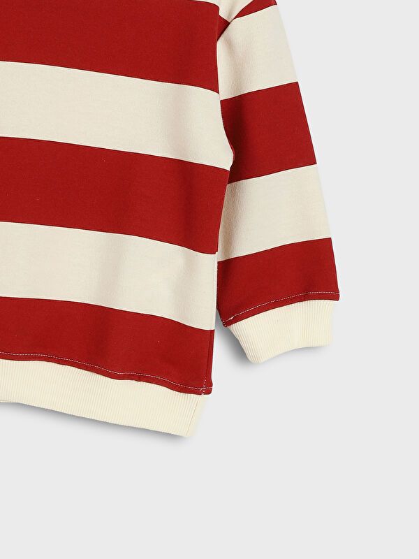 Moudda LC Waikiki - Sweatshirt en jersey Garçon Imprimé rouge foncé - Tunisie 3