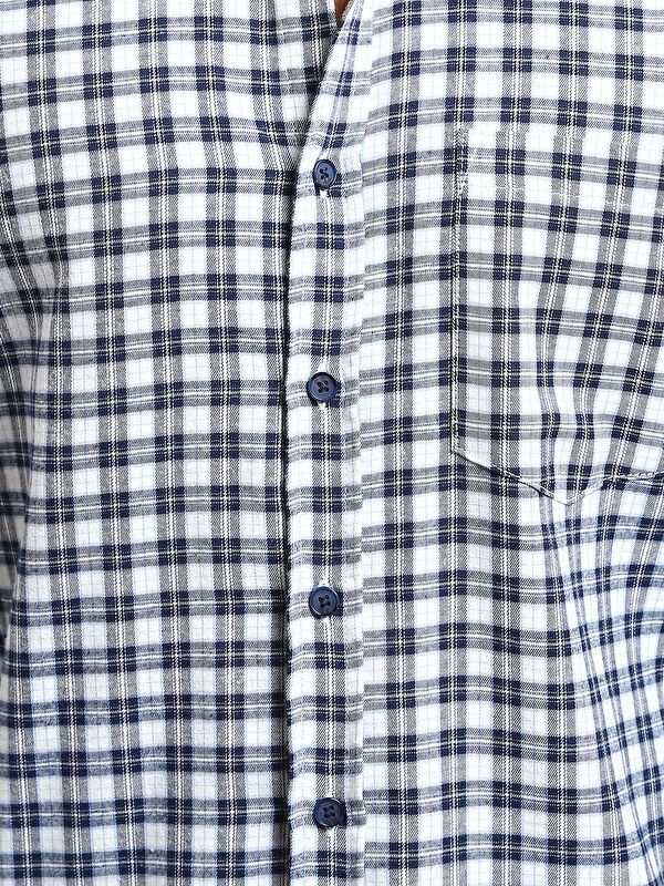 Moudda LC Waikiki - Chemise à carreaux manches longues en tissu couleur Bleu indigo à carreaux pour hommes - Tunisie 3