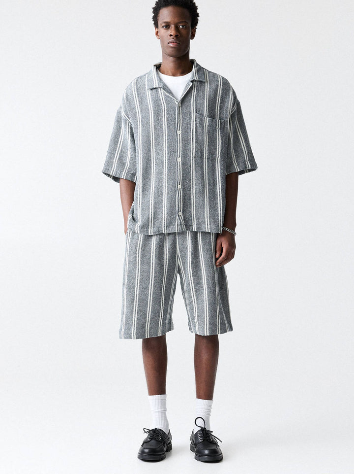 Moudda PULL & BEAR - Bermuda Jogger - Rayures Bleues - Tunisie 2
