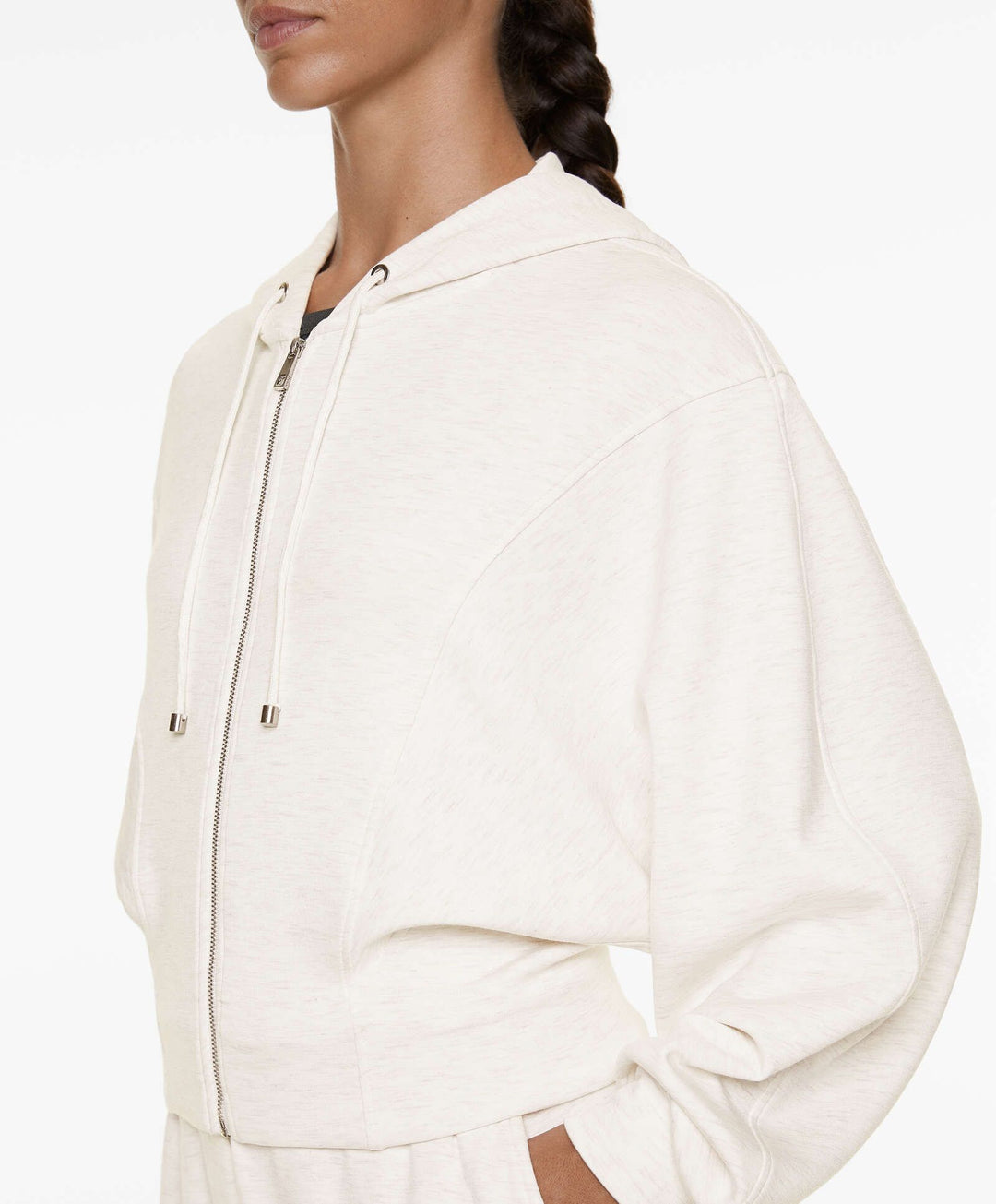 Moudda Oysho - Sweat Crop Manches Raglan Coutures Soft Interlock - Tunisie 3