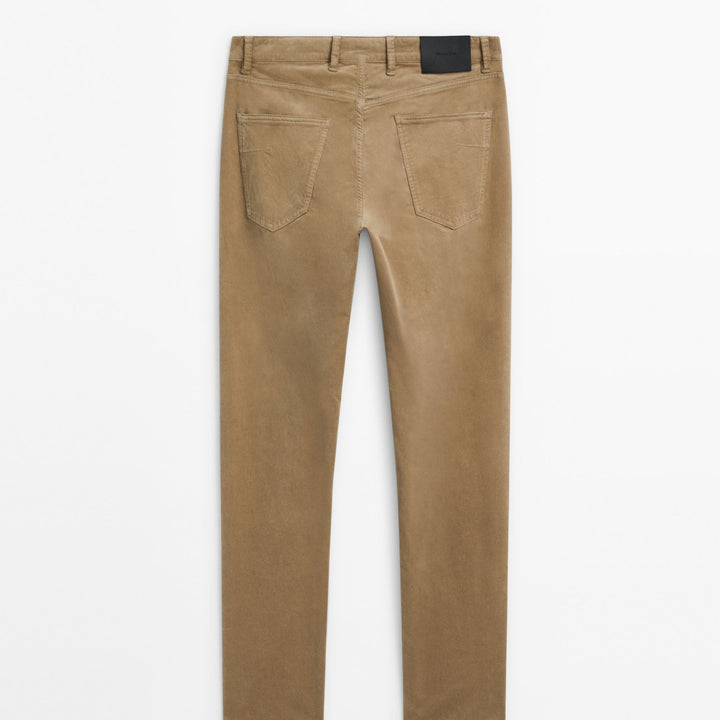 Moudda Massimo Dutti - Pantalon jean velours côtelé diagonal coupe slim - Tunisie 4
