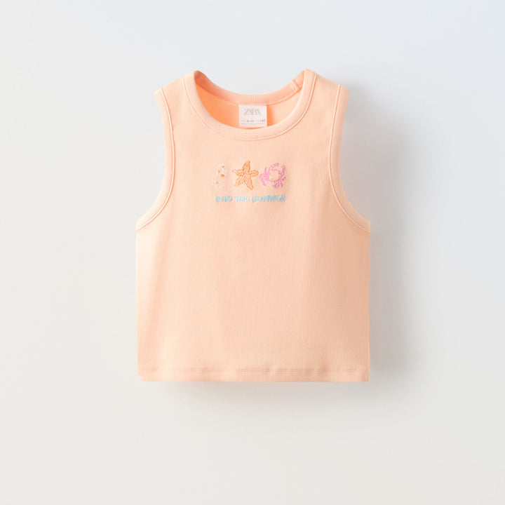 Moudda ZARA - T-shirt fille top brodé - Tunisie 1