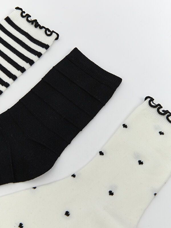 Moudda LC Waikiki - Chaussettes courtes Femme Ecru - Tunisie 2