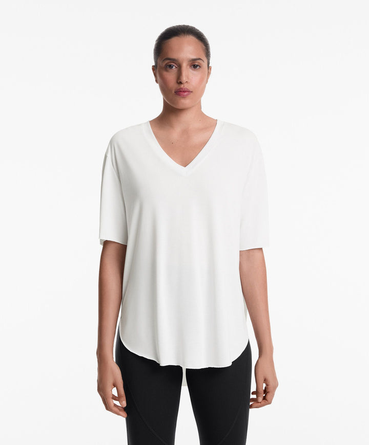 Moudda Oysho - T-Shirt Manches Courtes Col V - Dos Rond - Tunisie 1