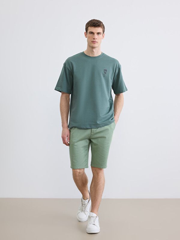 Moudda LC Waikiki - Bermuda en tissu pour Homme couleur Menthe - Tunisie 1