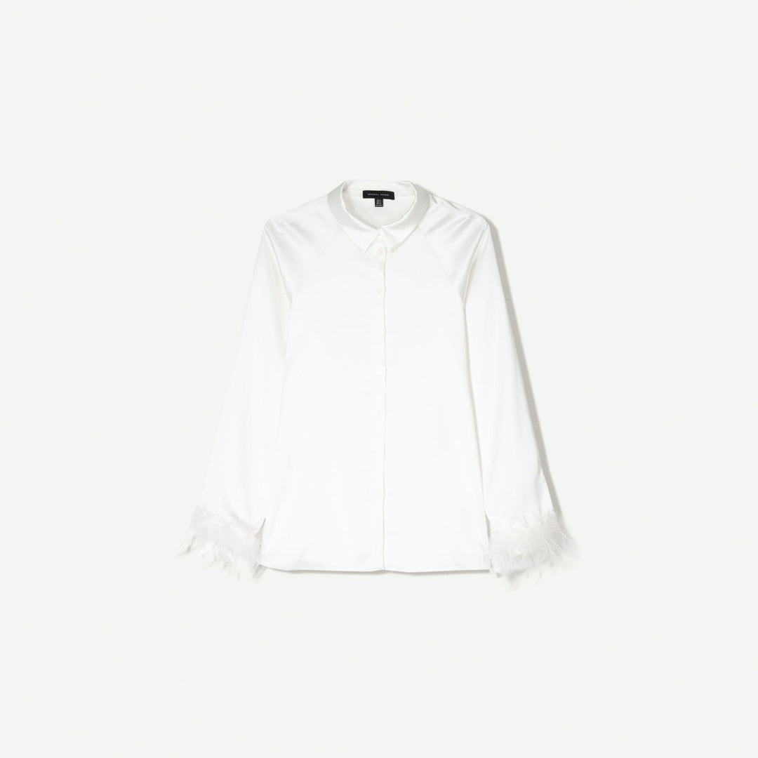 Moudda BERSHKA - Chemise Satin - Plumes - Tunisie 1