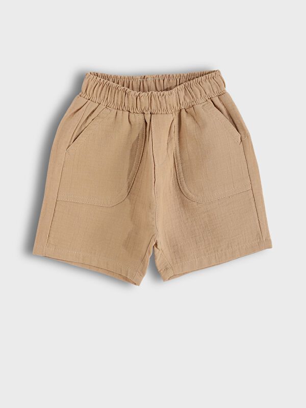 Moudda LC Waikiki - Ensemble tissé manches courtes Garçon Beige - Tunisie 5