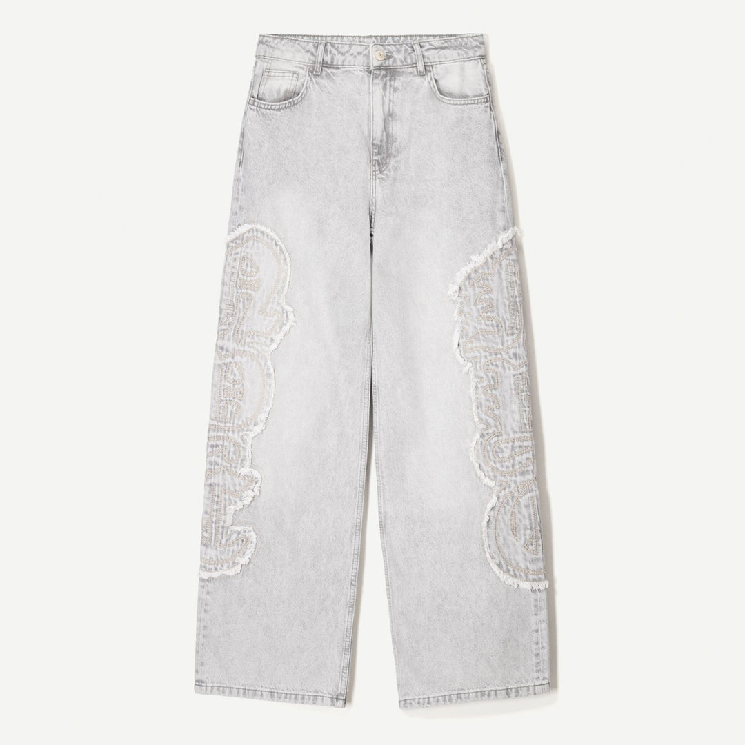 Moudda BERSHKA - Jean Denim Baggy - Franges - Tunisie 1
