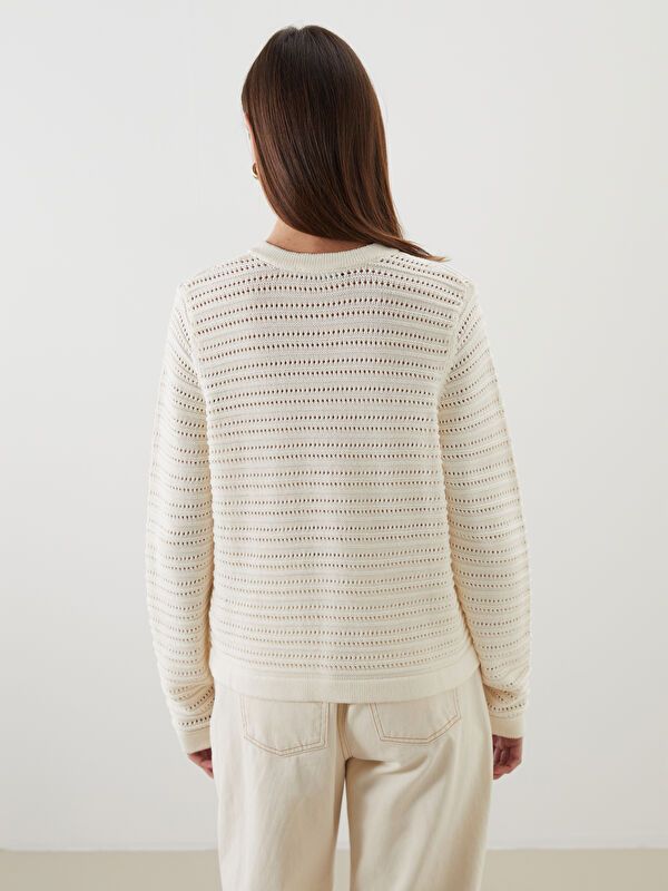 Moudda LC Waikiki - Cardigan en tricot Femme Ecru - Tunisie 4