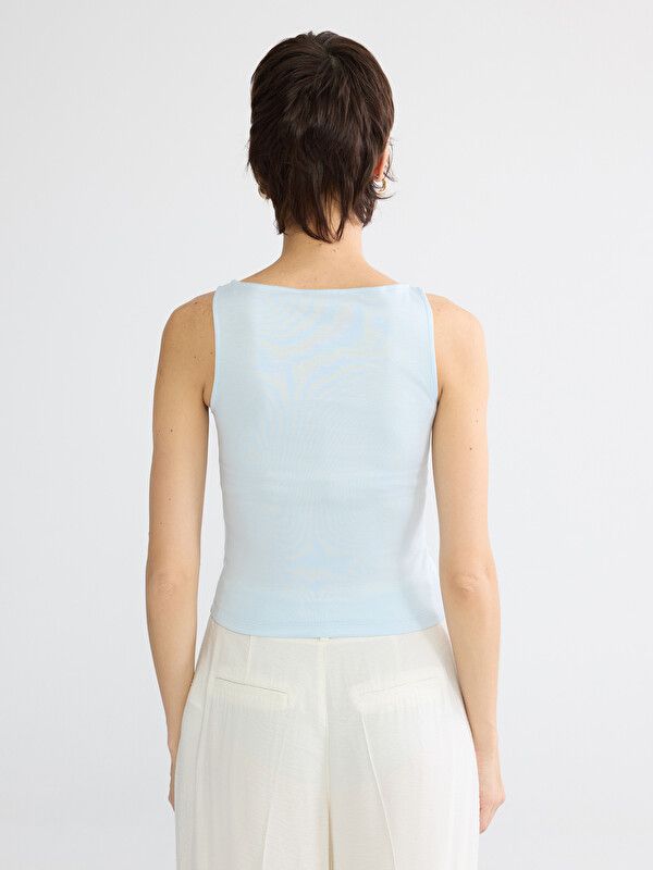 Moudda LC Waikiki - Sans manches en jersey pour Femme couleur Bleu clair - Tunisie 4