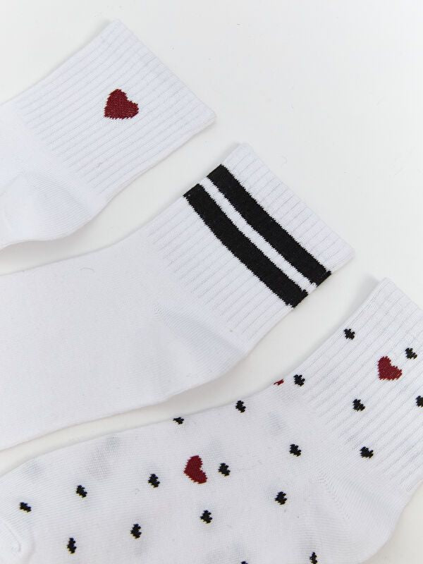 Moudda LC Waikiki - Chaussettes courtes Femme Ecru - Tunisie 2