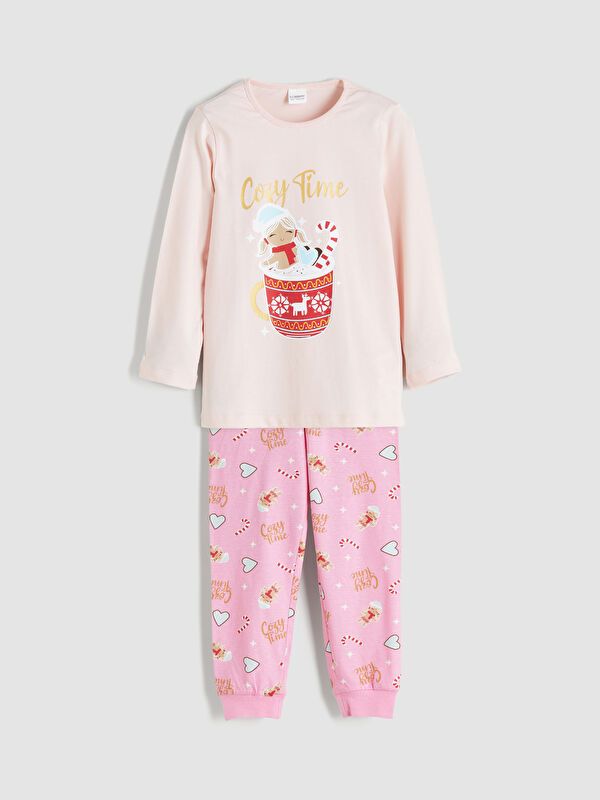 Moudda LC Waikiki - Sous-vêtement jersey pyjama manches longues milieu pour Filles - Tunisie 1