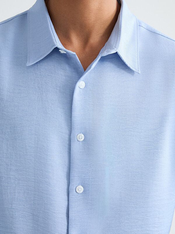 Moudda LC Waikiki - Chemise manches longues en tissu pour Homme couleur Bleu - Tunisie 3
