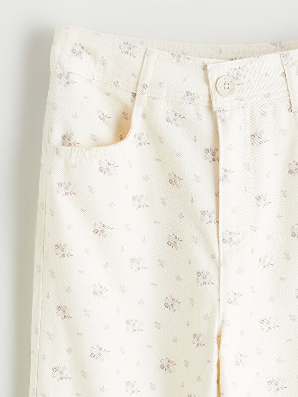 Moudda LC Waikiki - Pantalon en tissu pour Fille couleur Beige clair imprimé - Tunisie 2