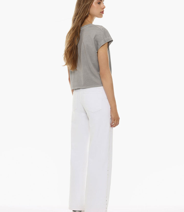 Moudda Lefties - Pantalon Wide Leg Denim - Clous Basique Fille - Tunisie 3