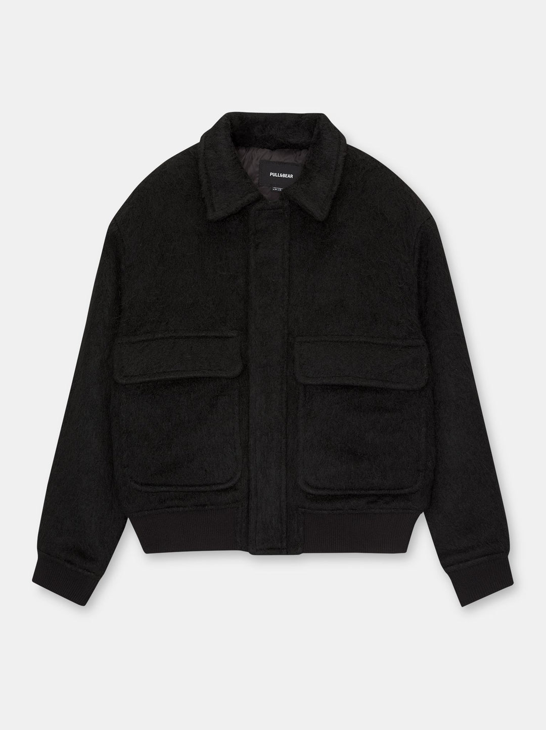 Moudda PULL & BEAR - Veste Tissu Poil Col Camisero Matelassée - Tunisie 1