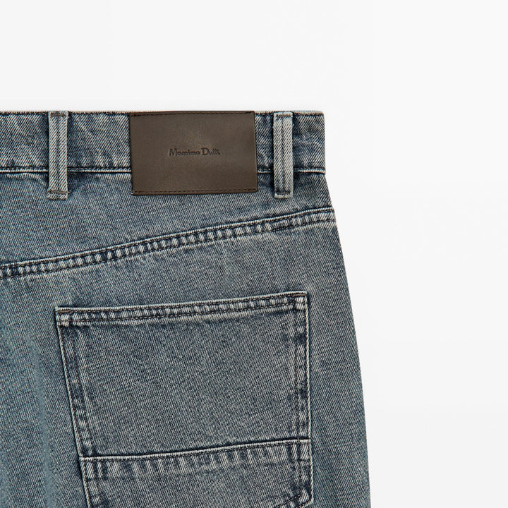 Moudda Massimo Dutti - Pantalon jean gris clair coupe fuselée - Tunisie 7