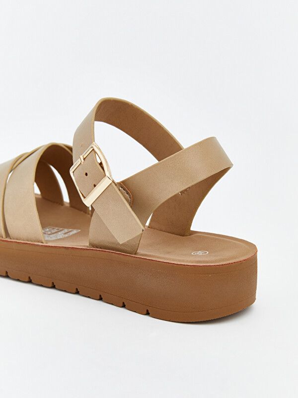 Moudda LC Waikiki - Sandales pour Femme couleur  Beige - Tunisie 5