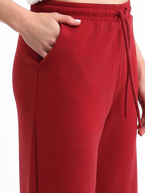 Moudda LC Waikiki - Pantalon en jersey Femme Bordeaux - Tunisie 3