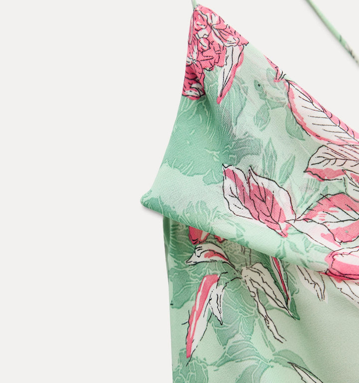 Moudda ZARA - Robe lingerie mi-longue imprimée - Tunisie 2