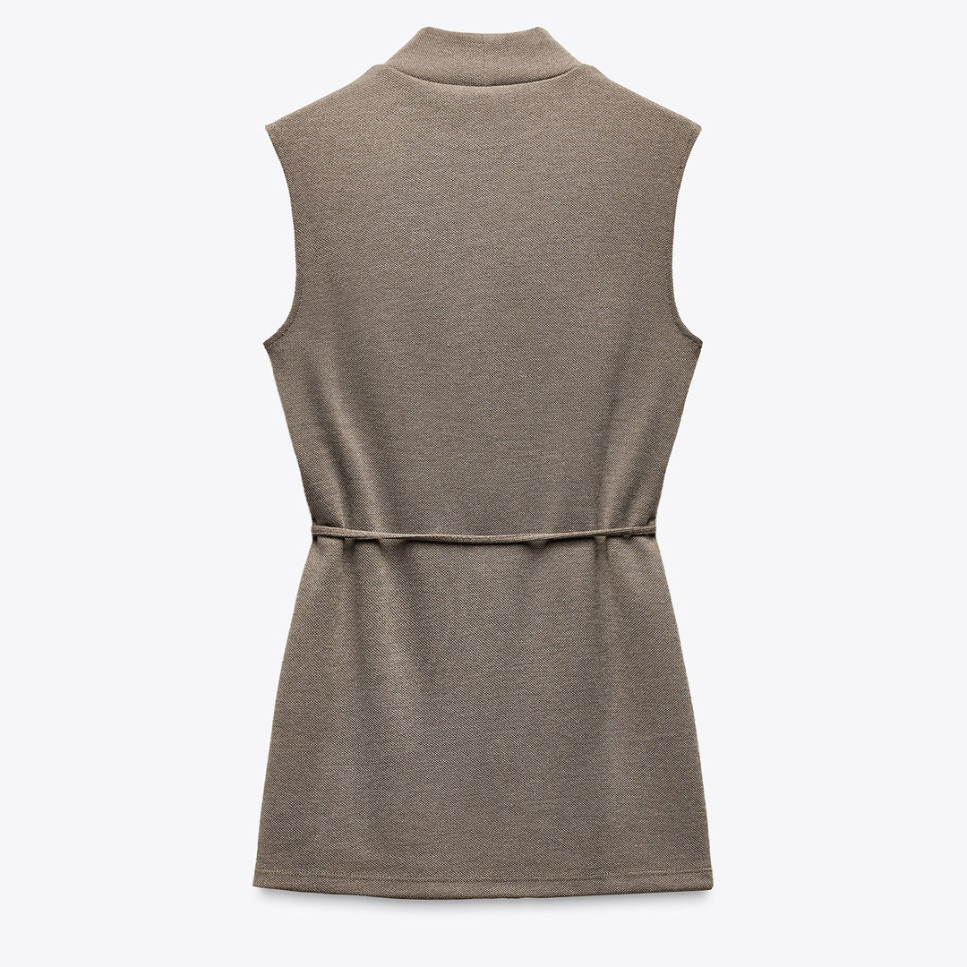 Moudda ZARA - Top - Col Perkins & Ceinture Soft Piqué - Tunisie 2