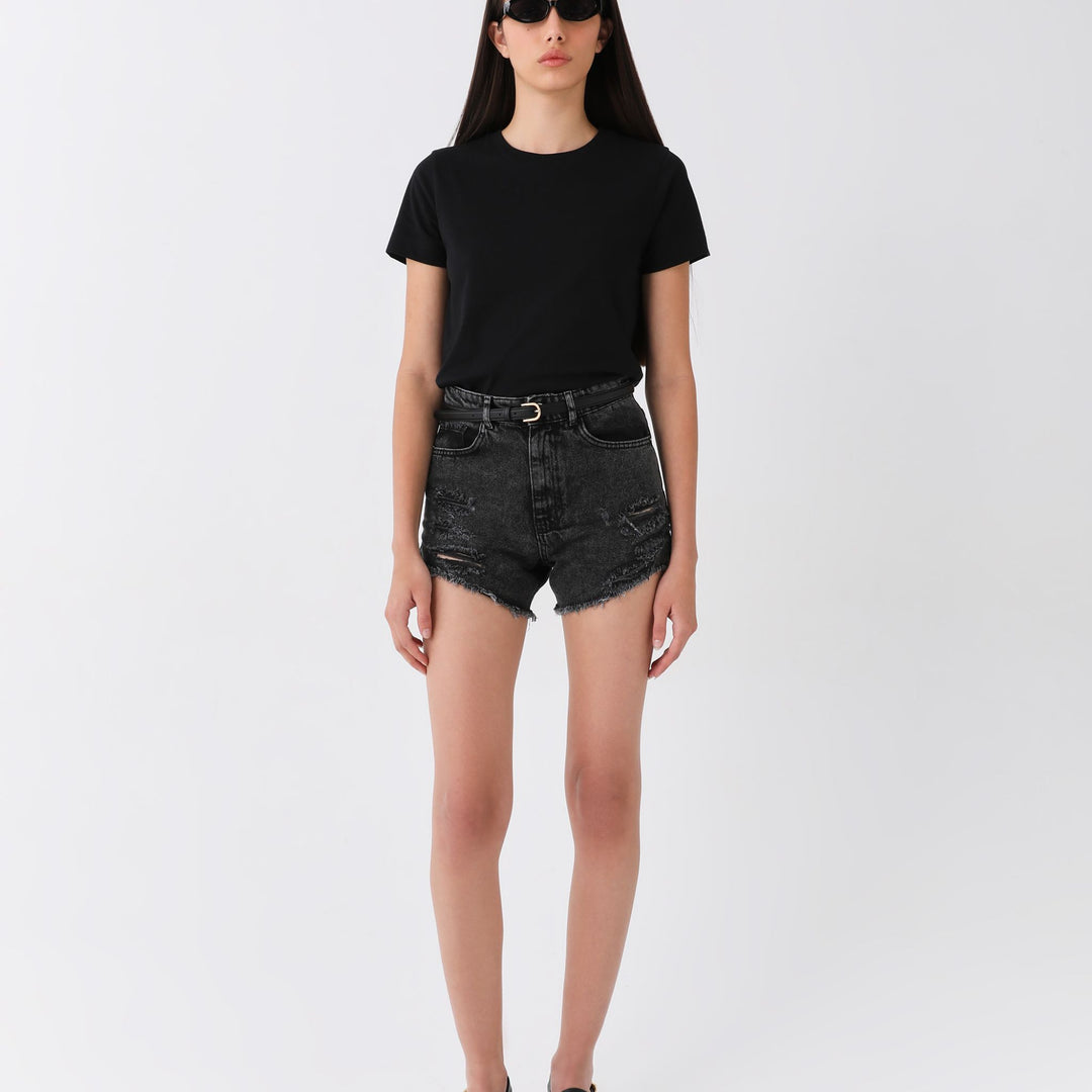 Moudda LC Waikiki - Body jersey manches courtes Femme Noir - Tunisie 3