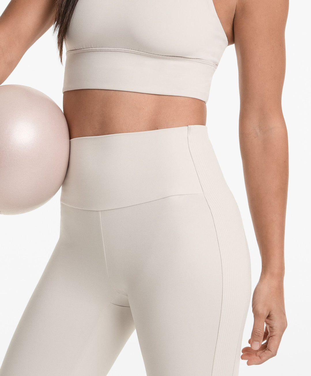 Moudda Oysho - Legging Long Comfortlux Taille Haute - Blocs Côtes Doublé - Tunisie 5