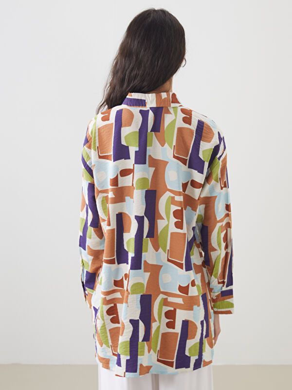 Moudda LC Waikiki - Tunique tissée manches longues Femme Imprimé mélange - Tunisie 4