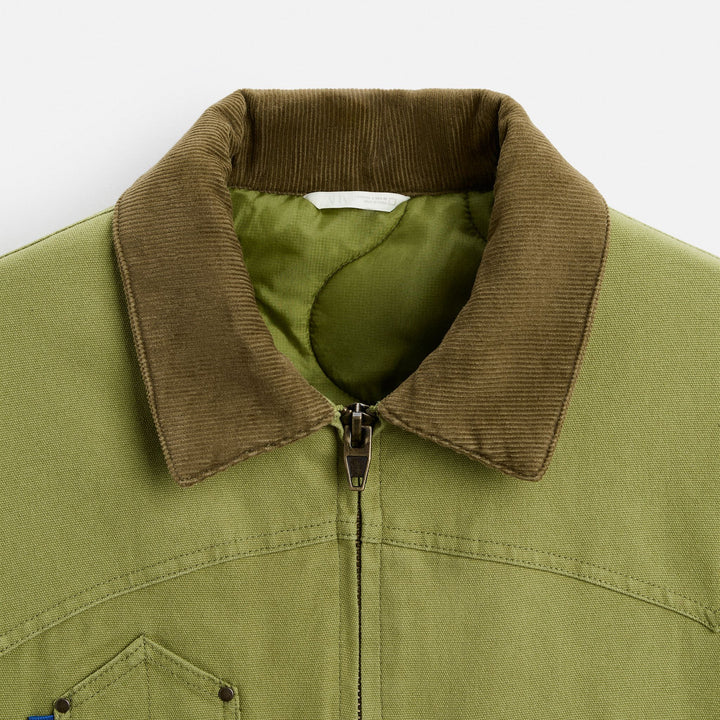 Moudda ZARA - Veste Canvas Vert - Col Velours (Bleu Cobalt) - Tunisie 3