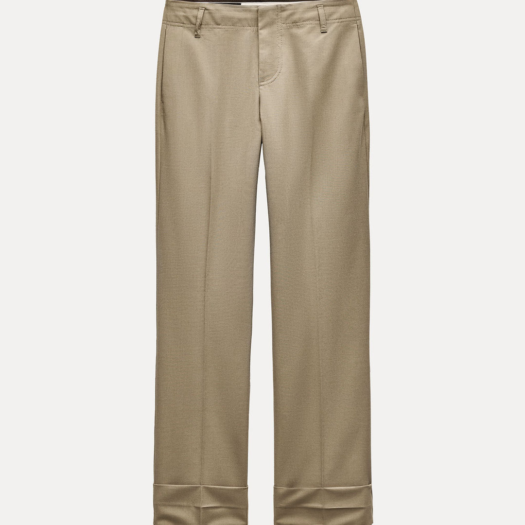 Moudda ZARA - Pantalon droit, ourlet replié, passants - Tunisie 1