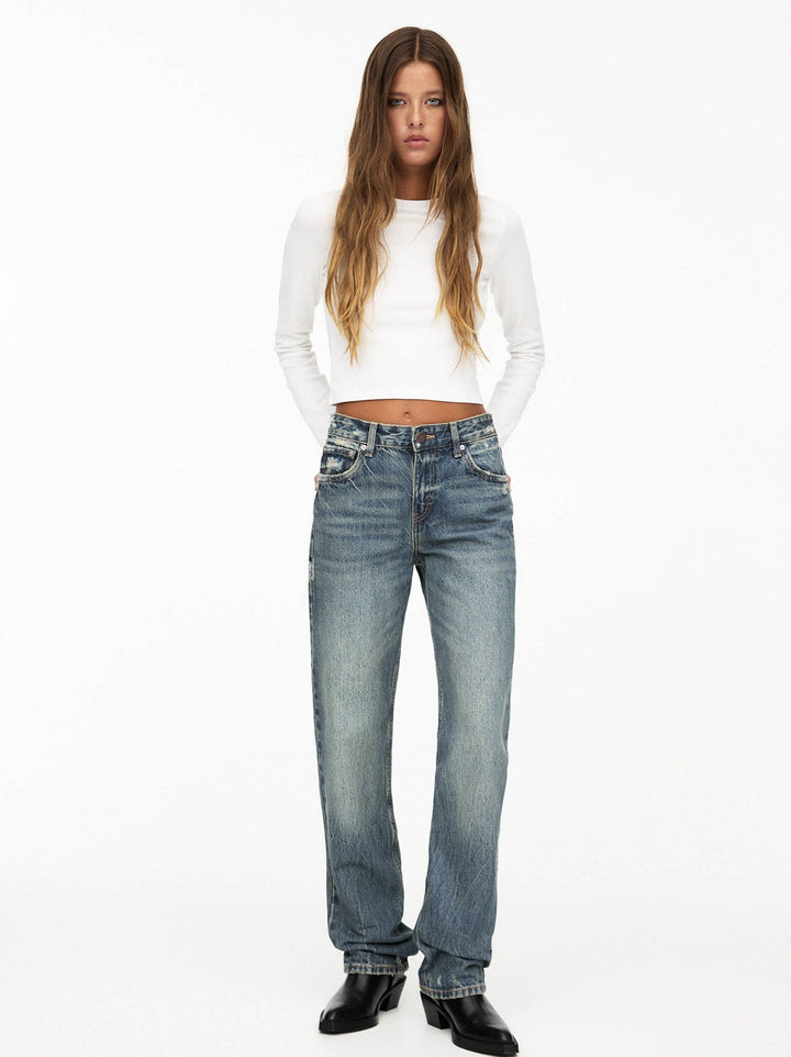 Moudda PULL & BEAR - Pantalon Denim Droit - Taille Moyenne - Tunisie 2