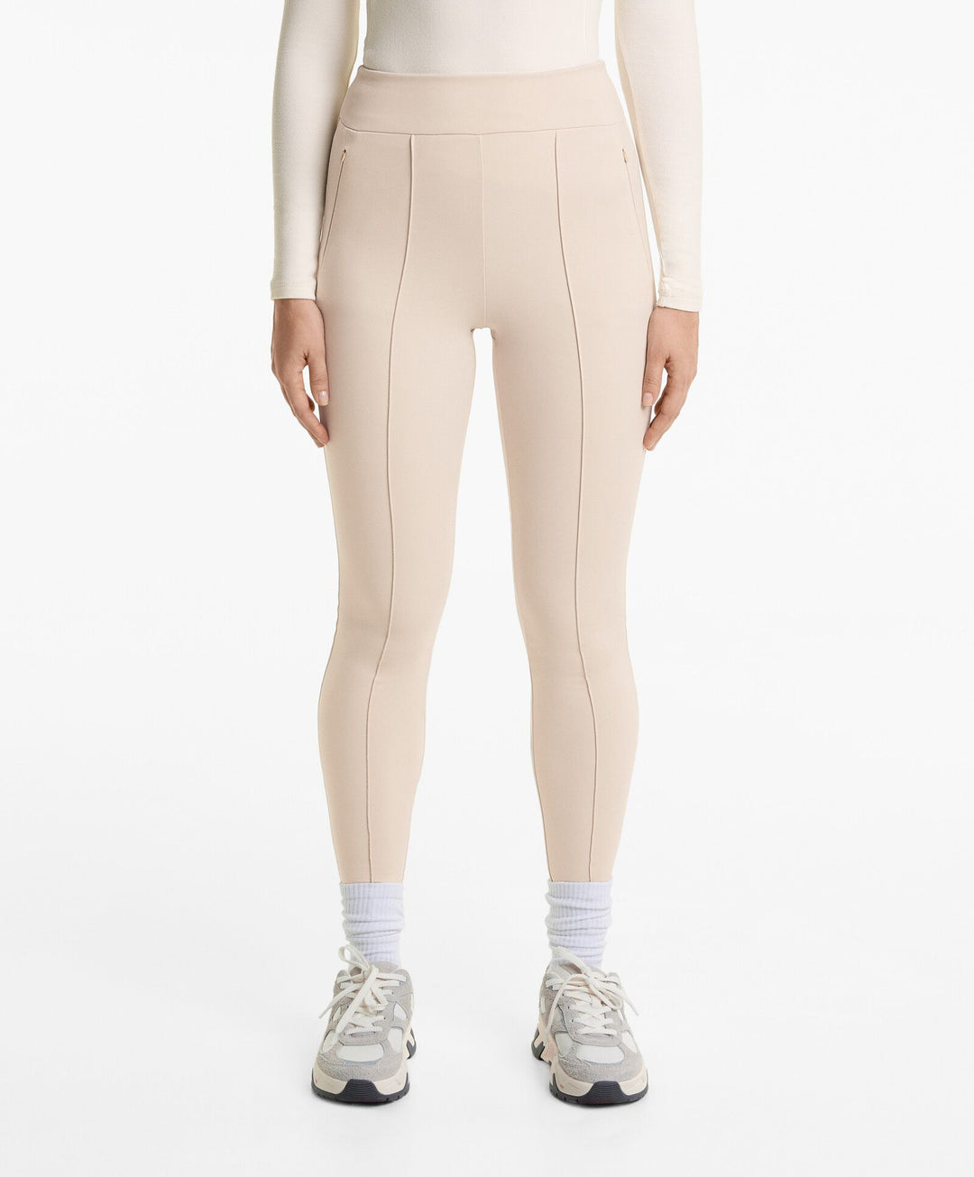 Moudda Oysho - Legging Long Chaud - Taille Haute, Cheville, Zip & Couture - Tunisie 1