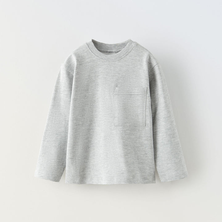 Moudda ZARA - Gris Vigo – t-shirt basique manches longues bio - Tunisie 1