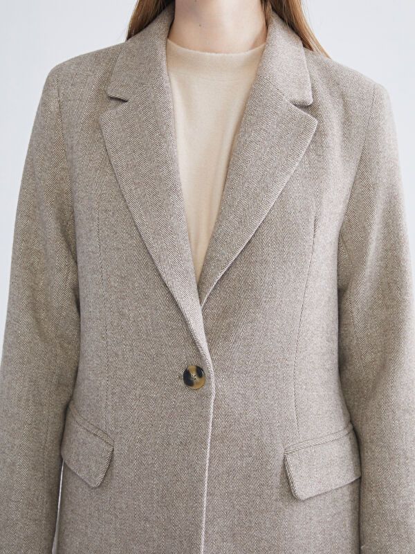 Moudda LC Waikiki - Veste tissée Femme Brun - Tunisie 3