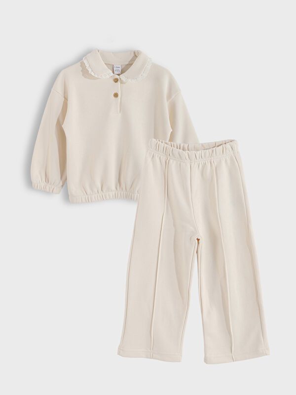 Moudda LC Waikiki - Ensemble jersey Fille Crème - Tunisie 1