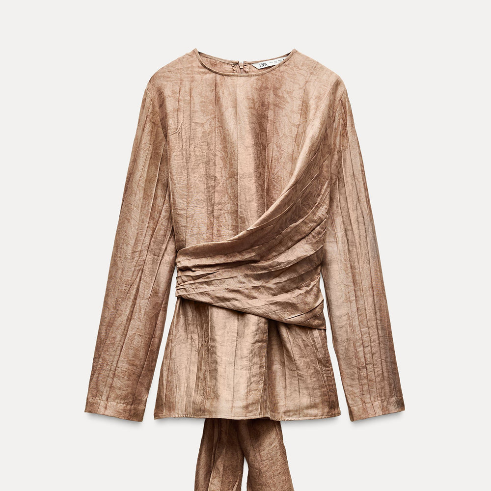 Moudda ZARA - La chemise jacquard enveloppante - Tunisie 2