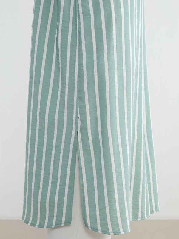 Moudda LC Waikiki - Tunique manches longues en tissu pour Femme couleur Vert rayé - Tunisie 3