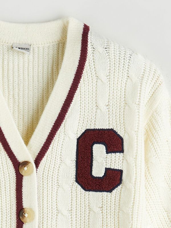 Moudda LC Waikiki - Cardigan en tricot Fille Ecru - Tunisie 2