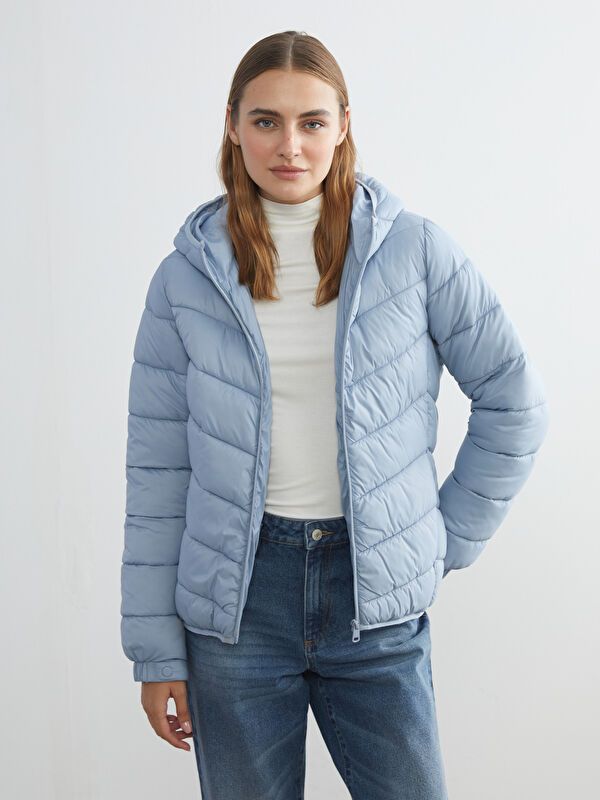 Moudda LC Waikiki - Manteau matelassé léger Femme Bleu pâté - Tunisie 1