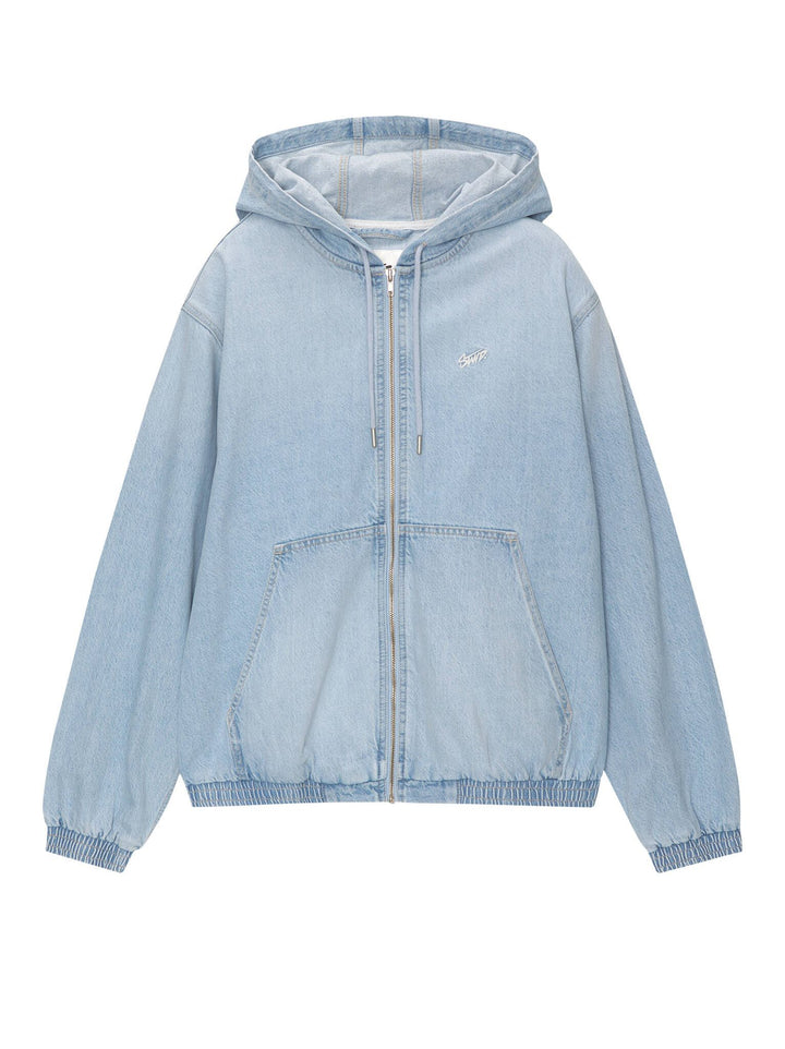 Moudda PULL & BEAR - Veste Denim Capuche à Fermeture Noir STWD - Tunisie 2