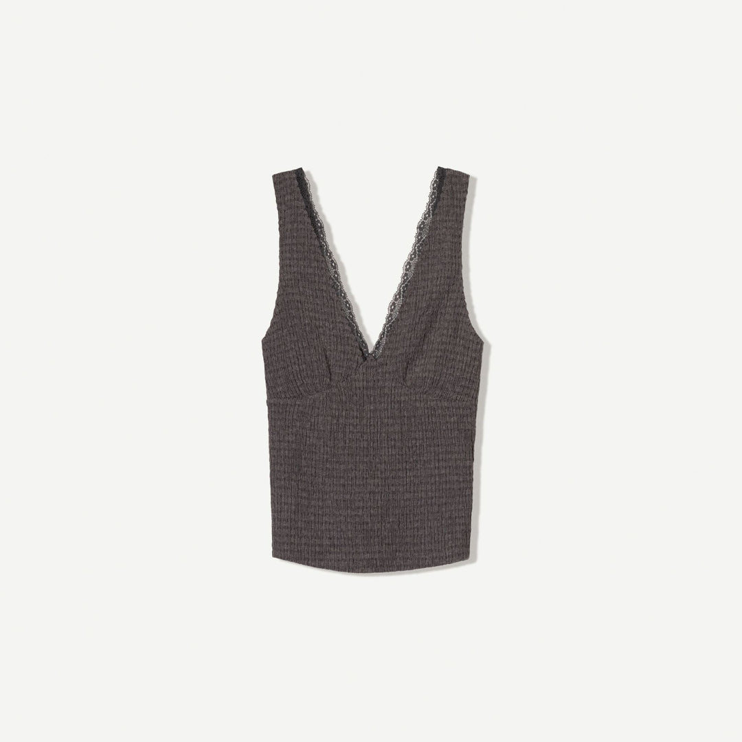 Moudda BERSHKA - Top Bambula - Dentelle & Col Piqué - Tunisie 1
