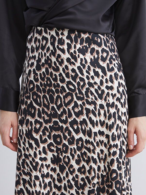 Moudda LC Waikiki - Jupe tissée Femme Imprimé marron - Tunisie 3