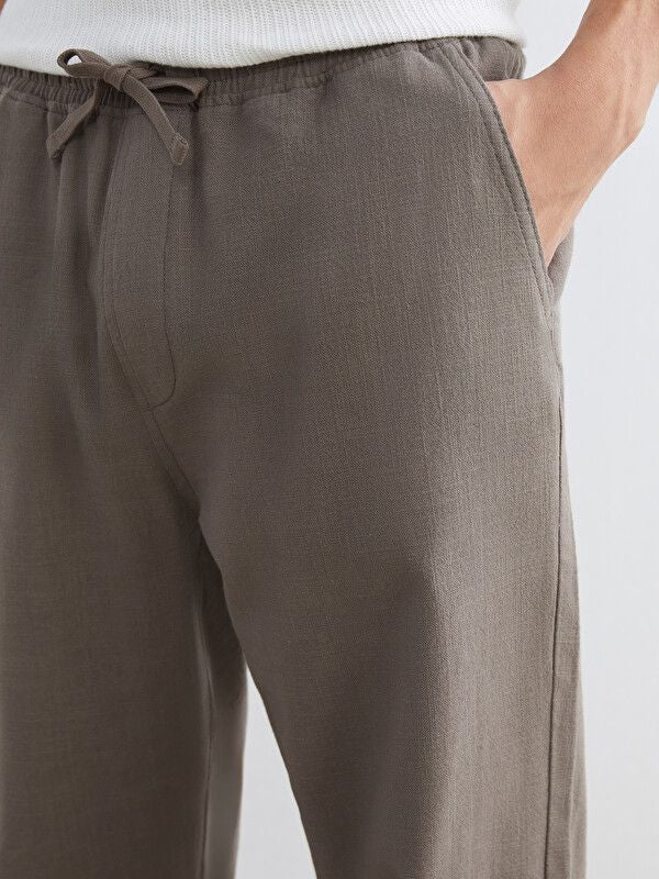 Moudda LC Waikiki - Pantalon mi-saison en tissu pour Homme couleur Vison - Tunisie 3