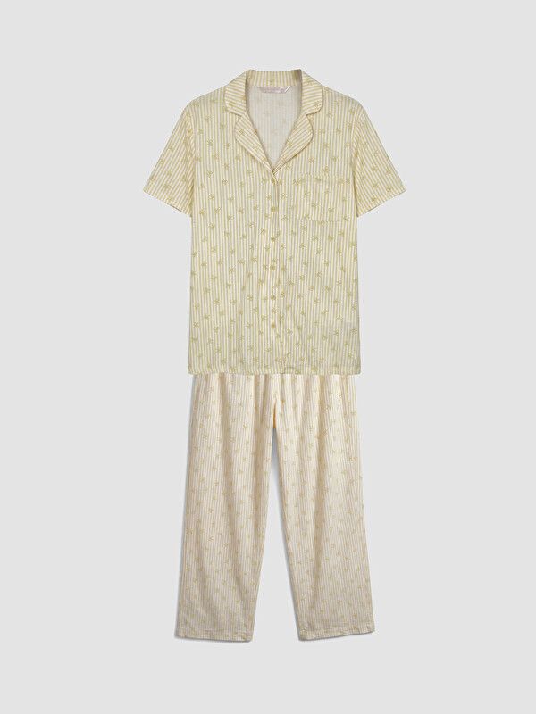 Moudda LC Waikiki - Pyjama maternité pour Femme couleur Écru imprimé - Tunisie 1