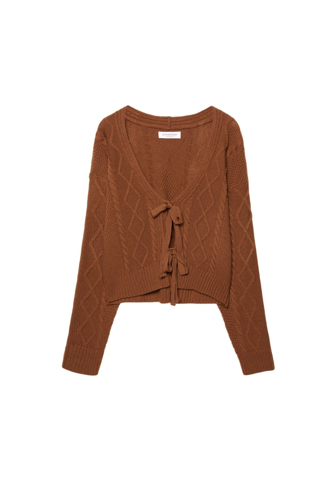 Moudda STRADIVARIUS - Cardigan en Maille à Tresses avec Nœuds - Tunisie 1